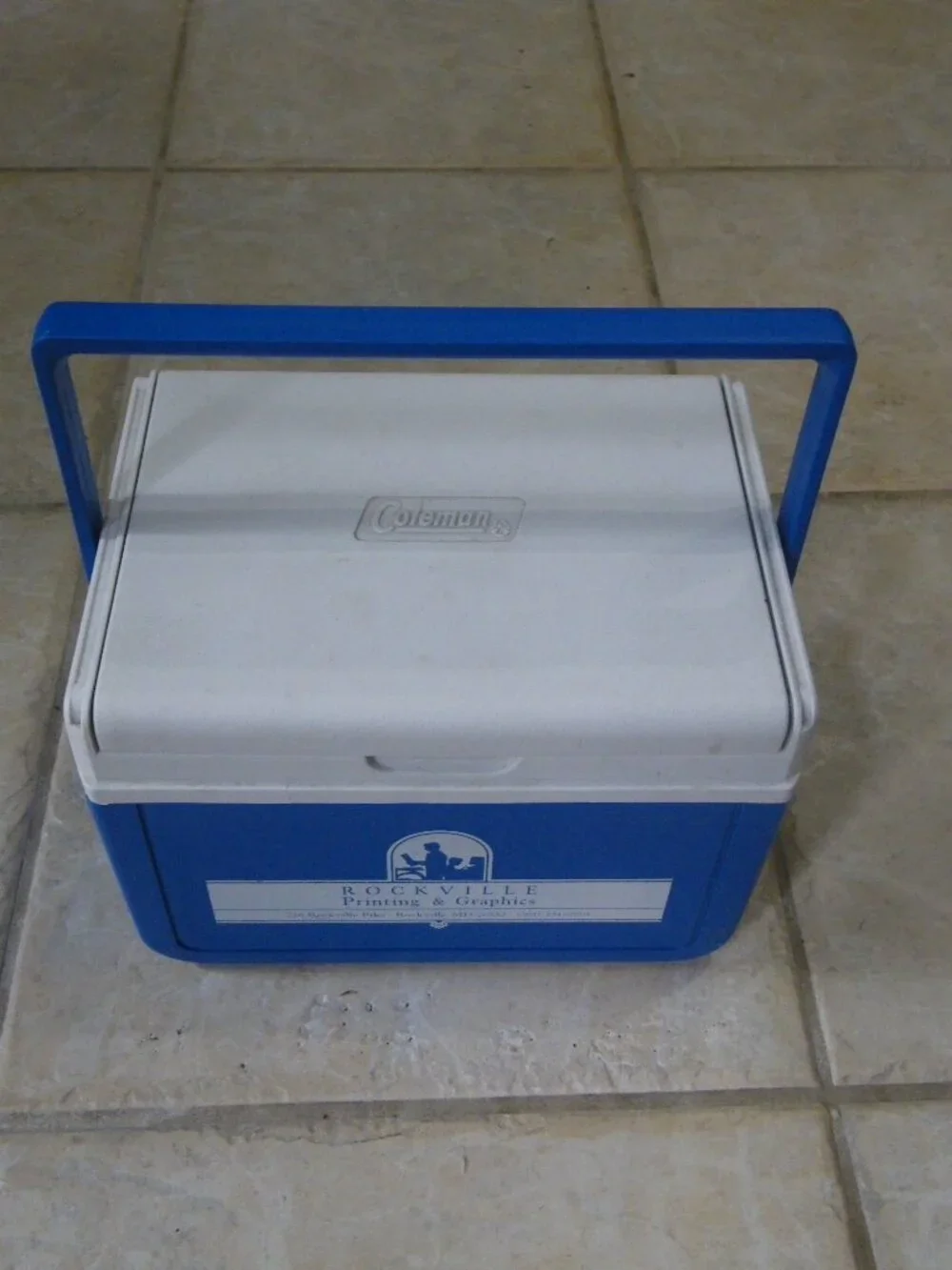Vintage Coleman Mini Personal Cooler Model 5205 Made in USA Advertising Graphics
